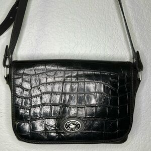 Dooney & Bourke Bayou Full Flap Alligator Imprinted Leather Crossbody Bag